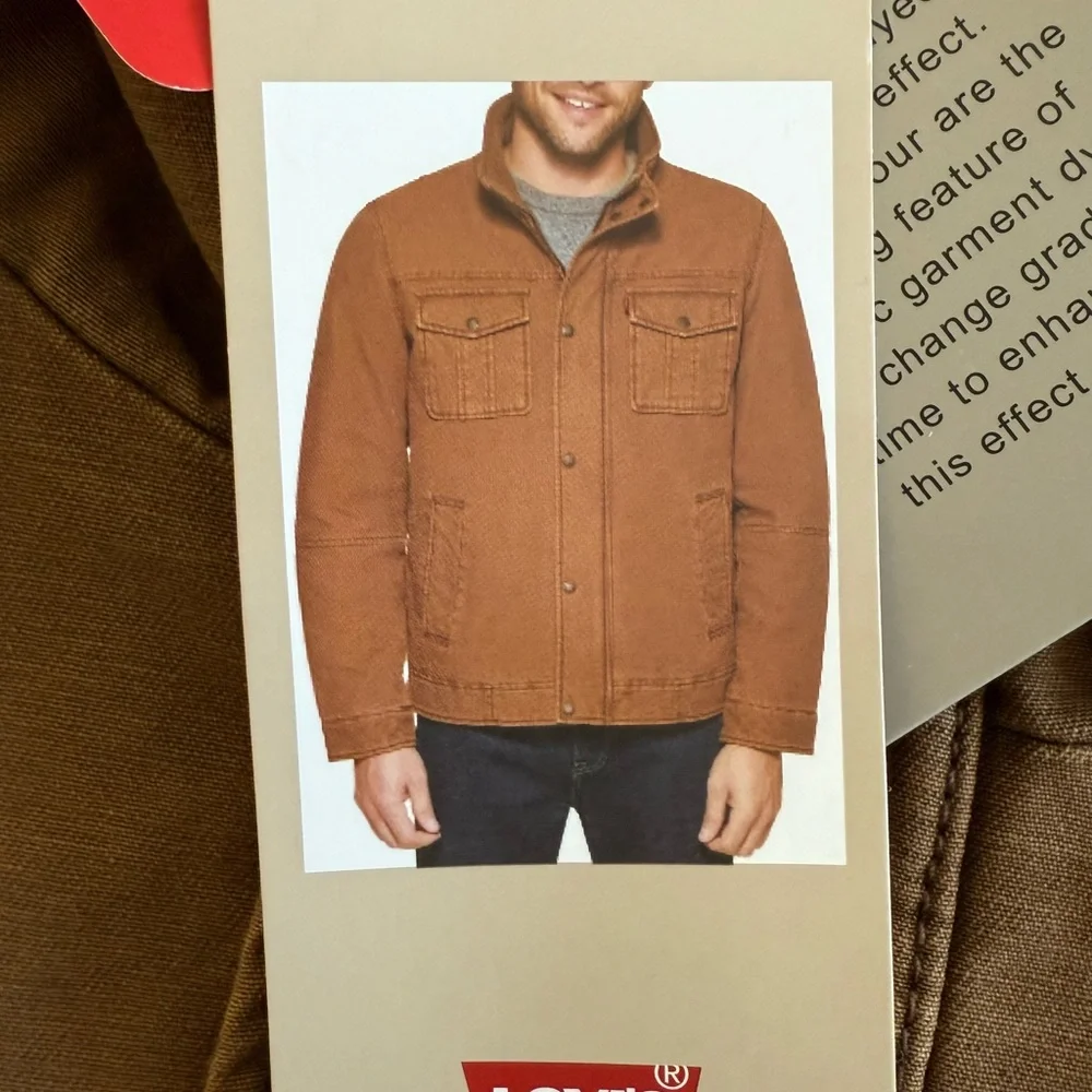 LEVI’S Full Zip/Snap Garment Dyed Barn Coat!  NWTS   M - Picture 7 of 10